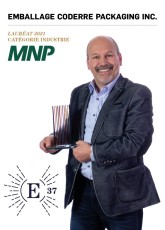 E37 | Félicitations à Emballage Coderre Packaging, entreprise lauréate de la catégorie « Industrie ».